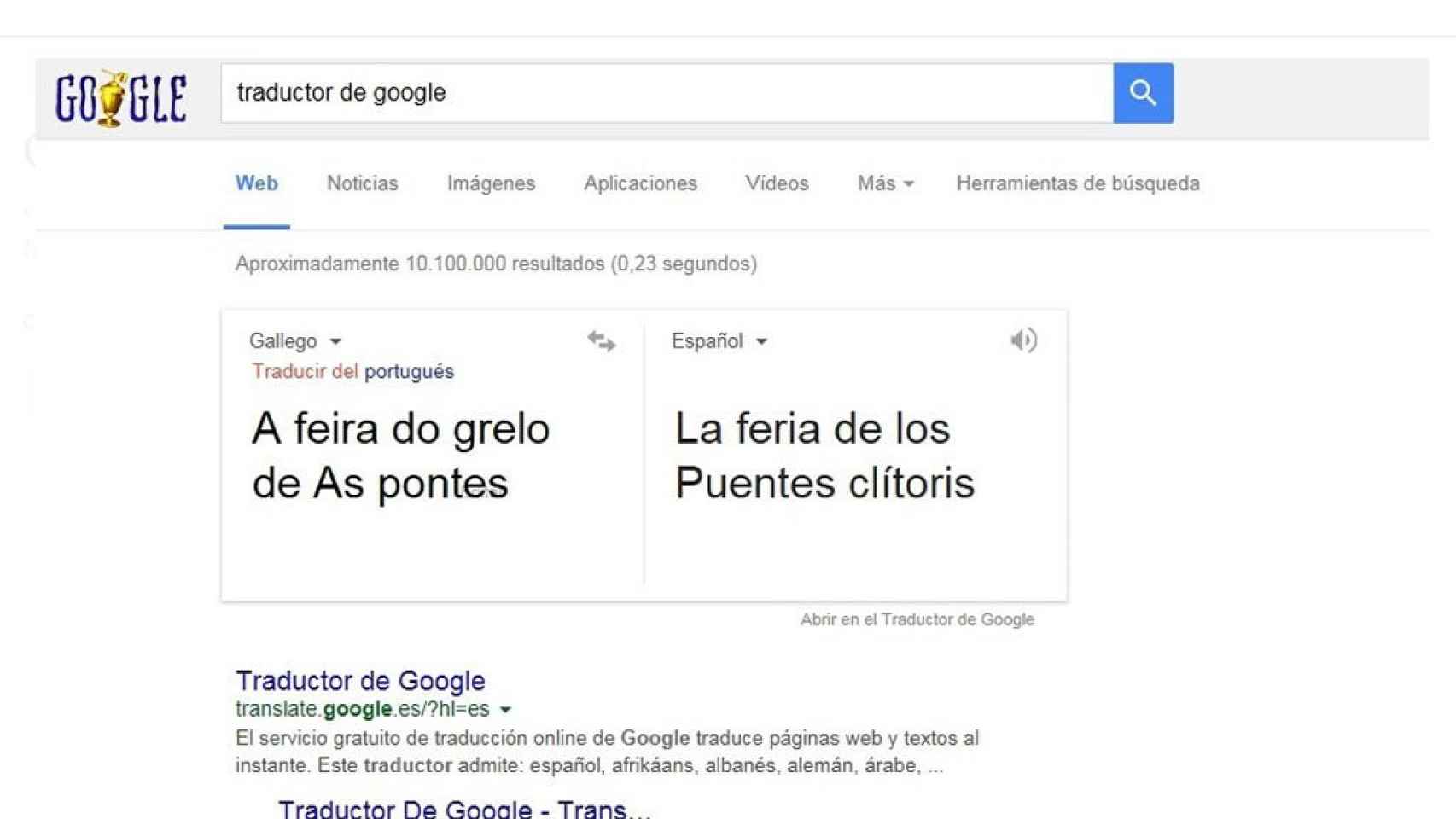 Un error de Google Translate convierte la feria de grelo en la feria del clítoris