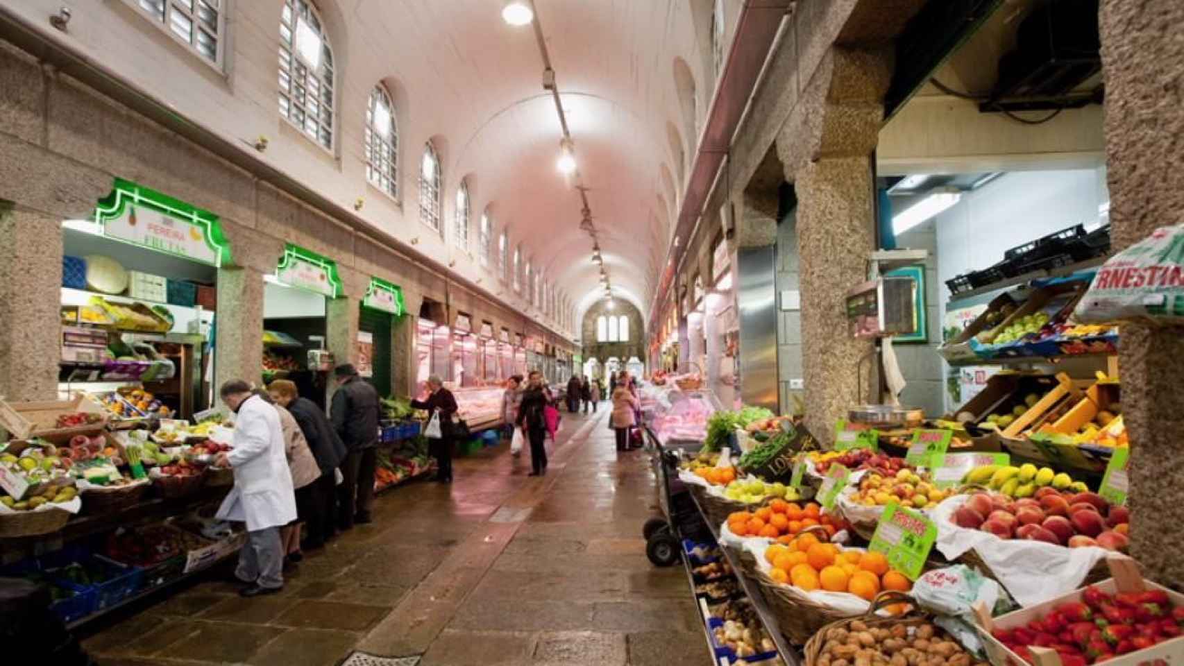 Imagen del mercado de abastos de Santiago de Compostela