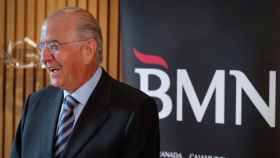 El presidente de BMN, Carlos Egea, al inicio de la junta extraordinaria de acciones que se ha celebrado este jueves en Madrid / EFE