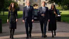 Kate Middleton, el príncipe William, Harry y Meghan Markle / EP