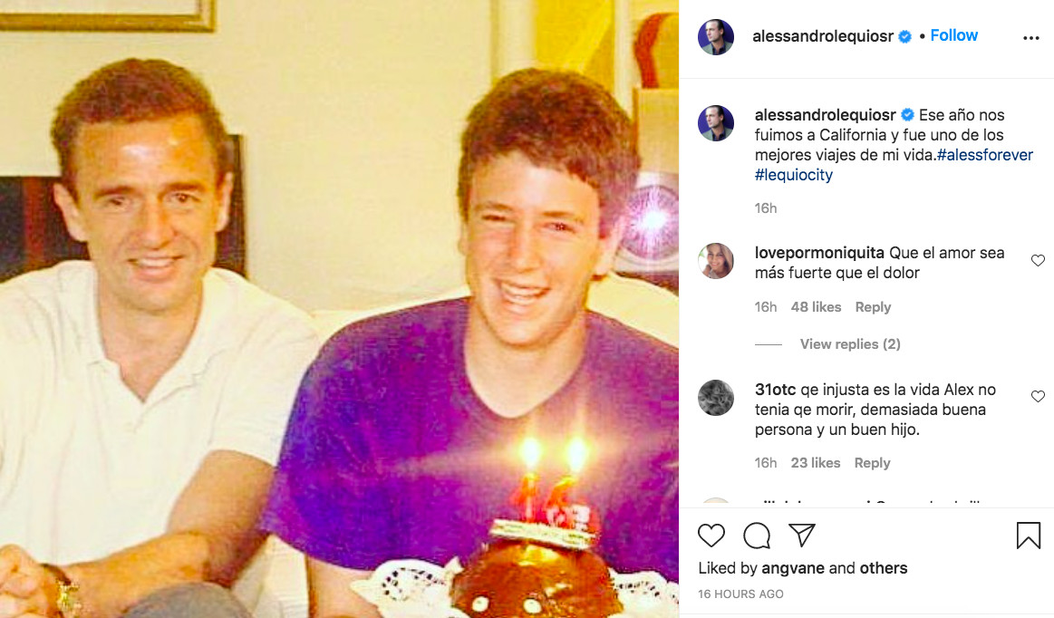 Alessandro Lequio recuerda el dieciséis cumpleaños de su hijo Aless Lequio / INSTAGRAM