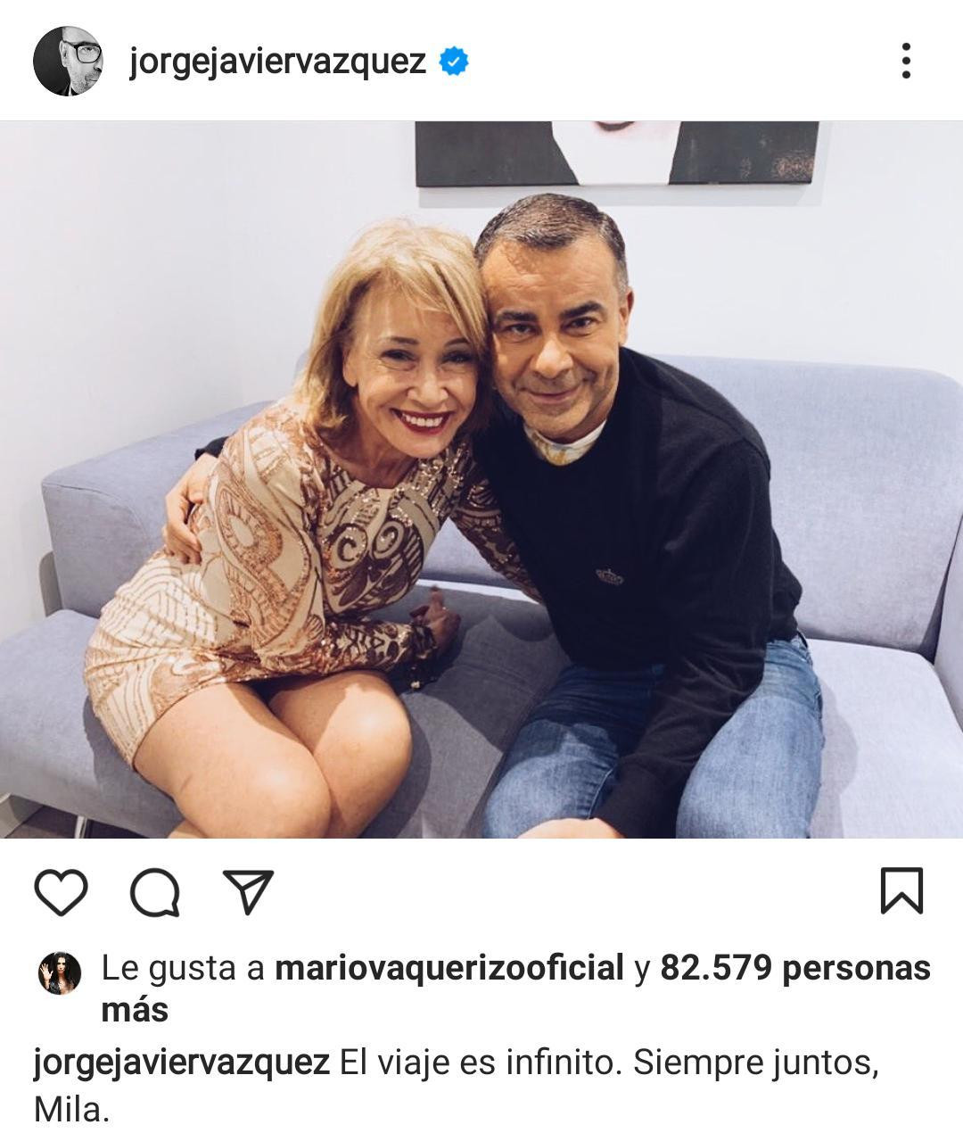 Jorge Javier Vázquez despide a Mila Ximénez / INSTAGRAM