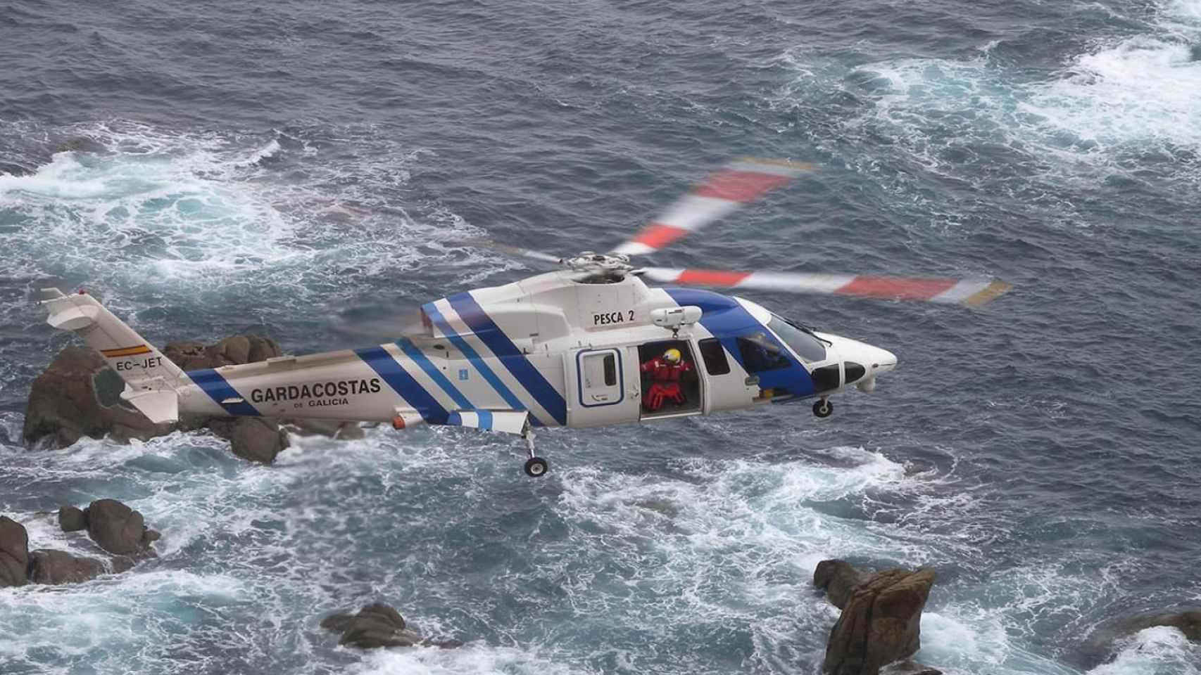 Helicóptero en el dispositivo de rescate de Marcelo EP