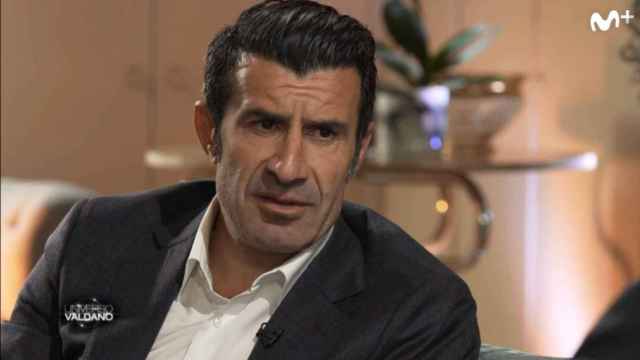 Figo en una entrevista con Jorge Valdano en #Vamos / Twitter