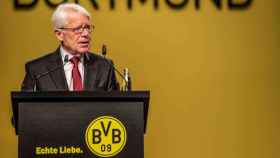 Reinhard Rauball, presidente del Borussia, en un acto público / EFE