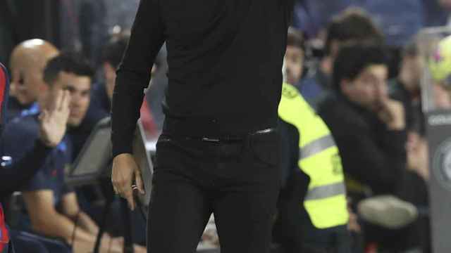 Xavi, durante la derrota del Barça contra el Rayo Vallecano / EFE