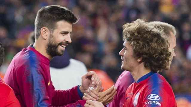 Una foto de Gerard Piqué y Antoine Griezmann antes de un Barça - Atlético de Madrid / Twitter