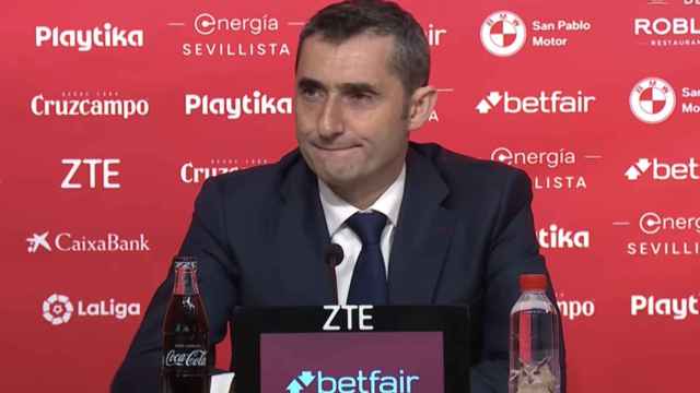 Una foto de Ernesto Valverde en la rueda de prensa posterior al partido frente al Sevilla