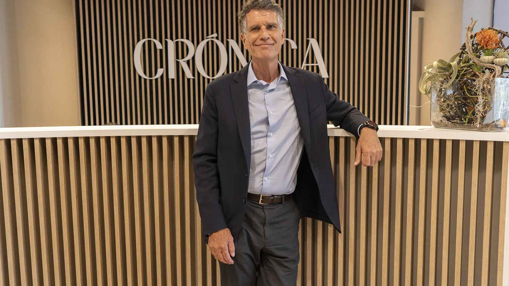 Jaume Guardiola, segundo precandidato a las elecciones del Círculo de Economía en las instalaciones de Crónica Global / LENA PRIETO (CG)