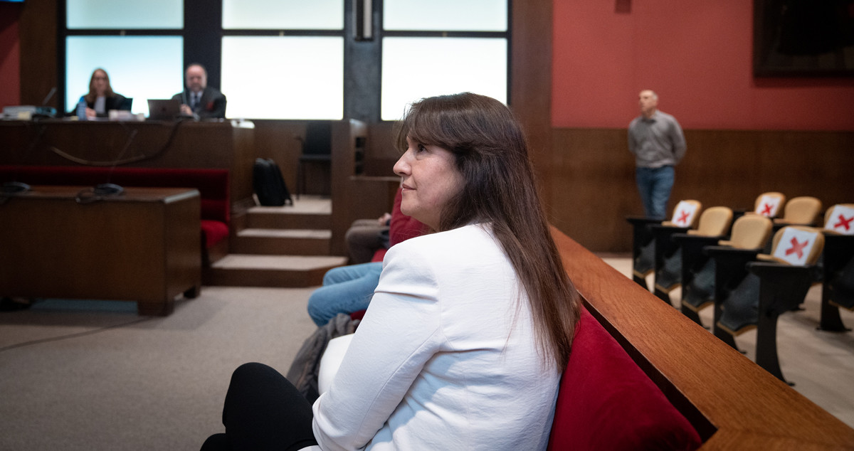 Laura Borràs, presidenta suspendida del Parlament de Cataluña, durante el juicio / DAVID ZORRAKINO - EUROPA PRESS