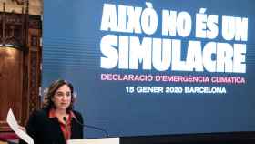 La alcaldesa de Barcelona, Ada Colau, en la presentación del plan de emergencia climática de Barcelona / AJ BCN