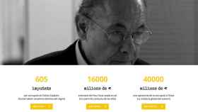 Imagen de Félix Millet del portal 'Llums i taquígrafs', donde la CUP hace un exhaustivo análisis de los casos de corrupción que afectan a Cataluña, Comunidad Valenciana y Baleares / CG