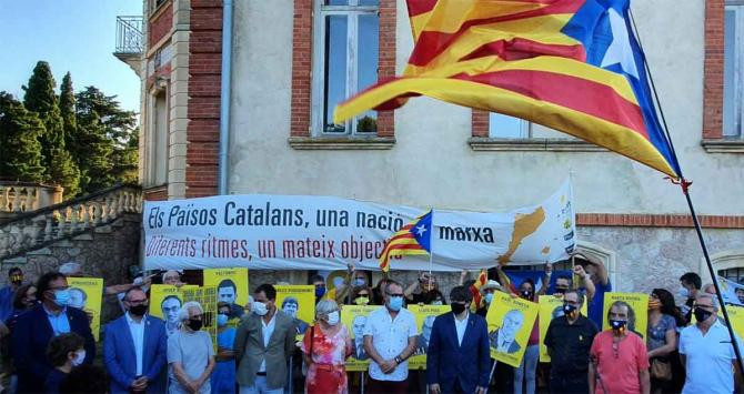 Imagen del mitin de Puigdemont en Elna (Francia) / TWITTER