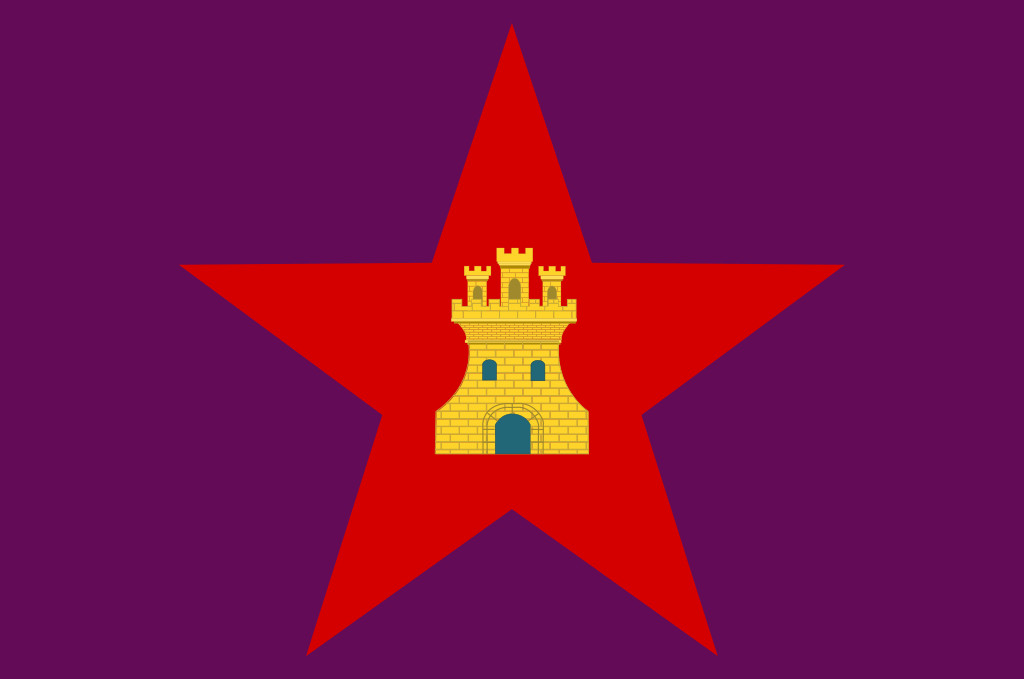 La estelada castellana que suelen lucir IzCa y otros grupos nacionalistas de Castilla
