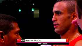 El boxeador Hassan Saada, en combate.