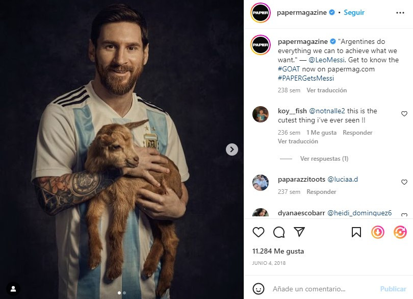 Messi posa con una cabra / INSTAGRAM
