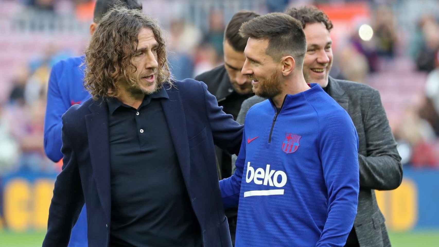 Carles Puyol y Leo Messi en una imagen de archivo / EFE