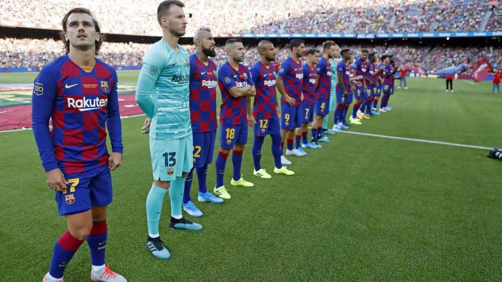 Antoine Griezmann fue presentado ante el Camp Nou en el Gamper 2019 / FCB