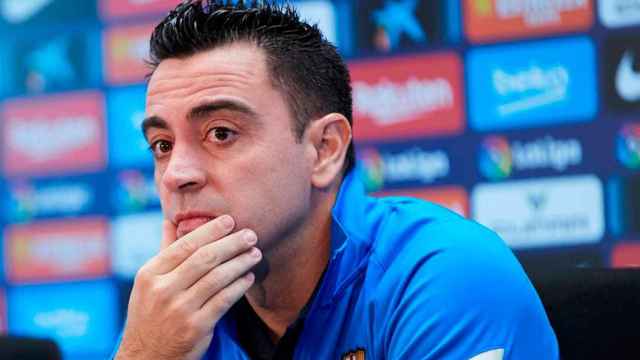 Xavi, durante una rueda de prensa previa a un partido de Liga / EFE