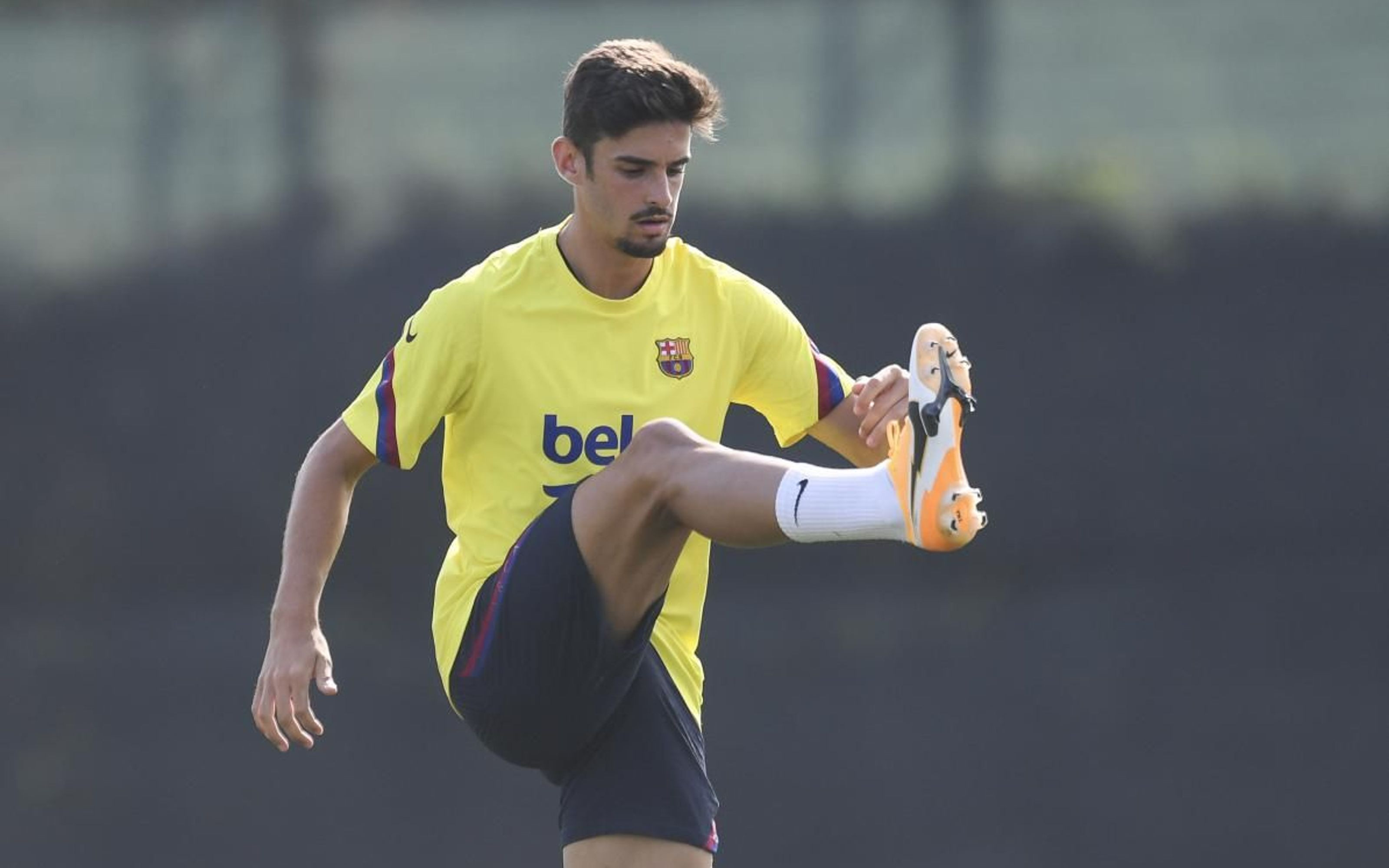 Trincao en su primer entrenamiento con el Barça / FCB