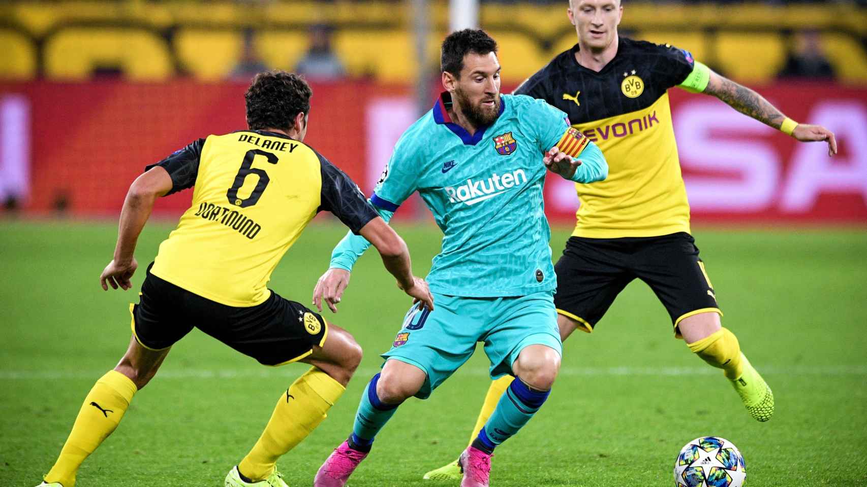 Un foto de Leo Messi durante el Borussia Dortmund - Barça / EFE