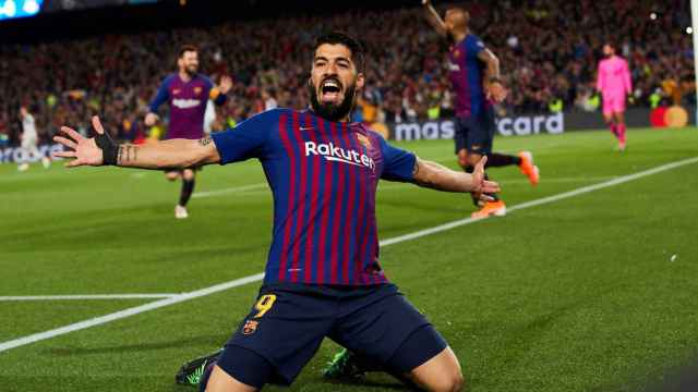 Una foto de Luis Suárez celebrando su gol al Liverpool / EFE