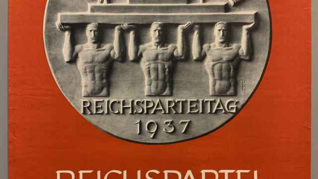 Cartel del noveno congreso del Partido Nazi celebrado en Nuremberg en 1937