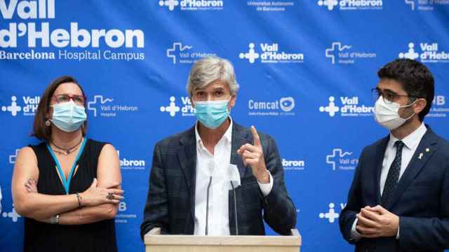 Josep Maria Argimon, consejero catalán de Salud, en una comparecencia en el Hospital Vall d'Hebron / EP