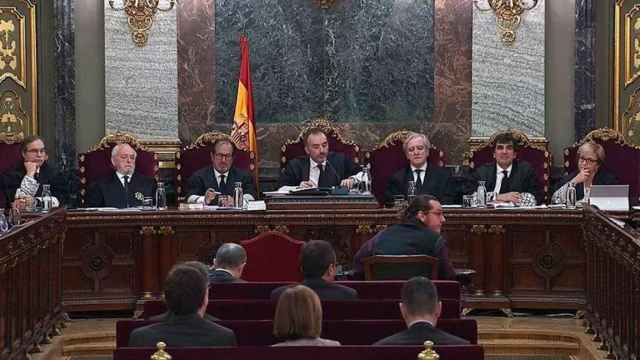 Magistrados del Tribunal Supremo del Estado que redactaron la sentencia del 'procés' / EFE