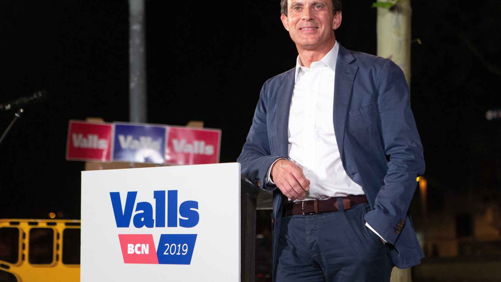 El candidato a la alcaldía de Barcelona Manuel Valls, durante el acto de inicio de campaña de las elecciones municipales / EFE