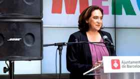 La alcaldesa de Barcelona, Ada Colau, en una reciente rueda de prensa / AJ BCN