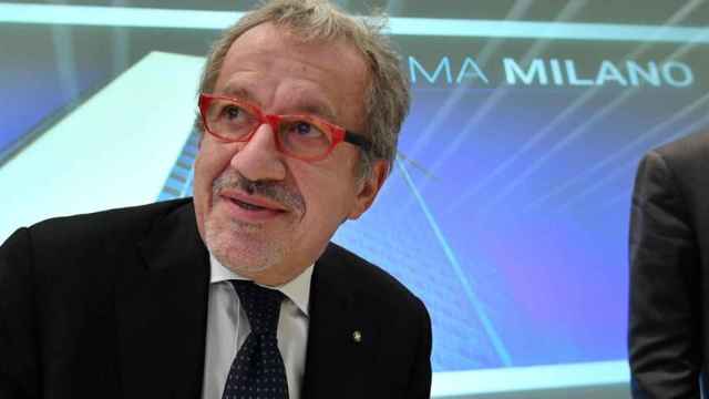 El gobernador de Lombardía, Roberto Maroni, con motivo del sorteo de la ciudad anfitriona de la Agencia Europea de Medicamentos