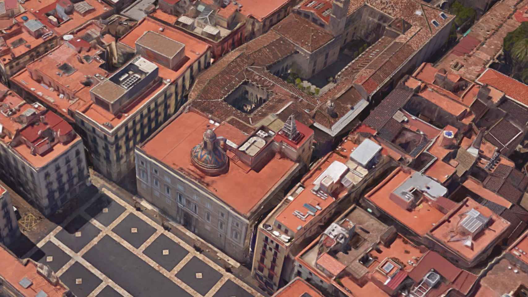 Vista aérea del Palau de la Generalitat de Cataluña