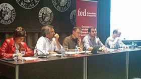 Rosa Paz, Manuel Cruz, Juan Carlos Monedero, Alberto Garzón y Miquel Iceta