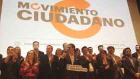 Los impulsores de Movimiento Ciudadano, en el acto celebrado en Valencia