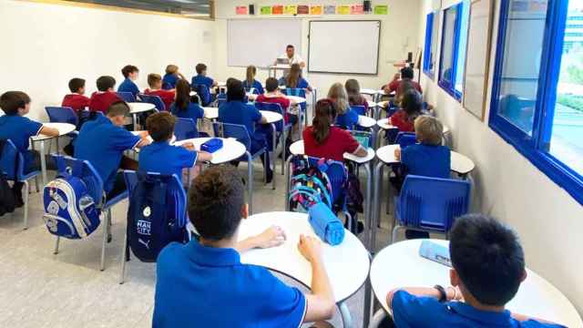 Alumnos en una clase en la escuela Ágora Sant Cugat / Cedida