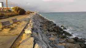 Línea de costa de Cabrera de Mar, en el Maresme, donde ha desaparecido la playa / CG