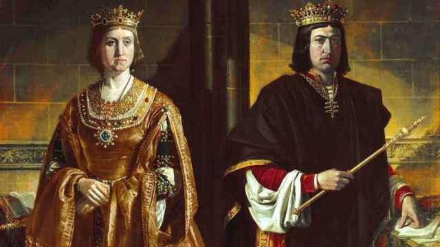 Cuadro de los Reyes Católicos con Isabel en 1492, año del edicto de expulsión de los judíos de España