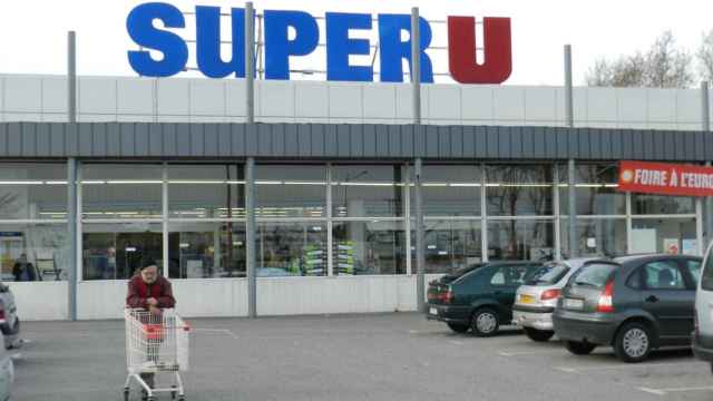 Una foto de archivo de un Supermercado Super U en Francia