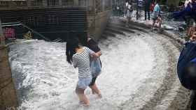 Imagen de las intensas lluvias que sufre China.