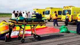 Una acción preventiva de Ambulancias Egara en el aeropuerto de Lleida-Alguaire / TWITTER