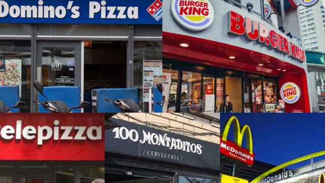 Domino's, Burger King, Telepizza, 100 Montaditos y McDonalds