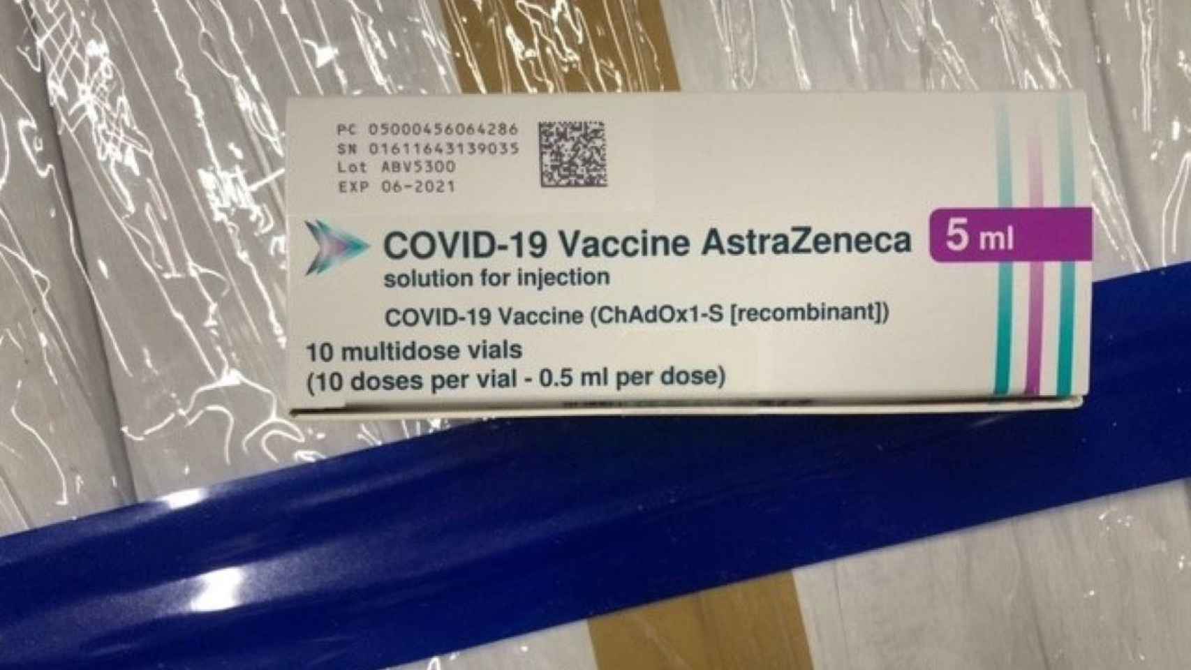 Una caja con dosis de la vacuna AstraZeneca / ASTRAZENECA