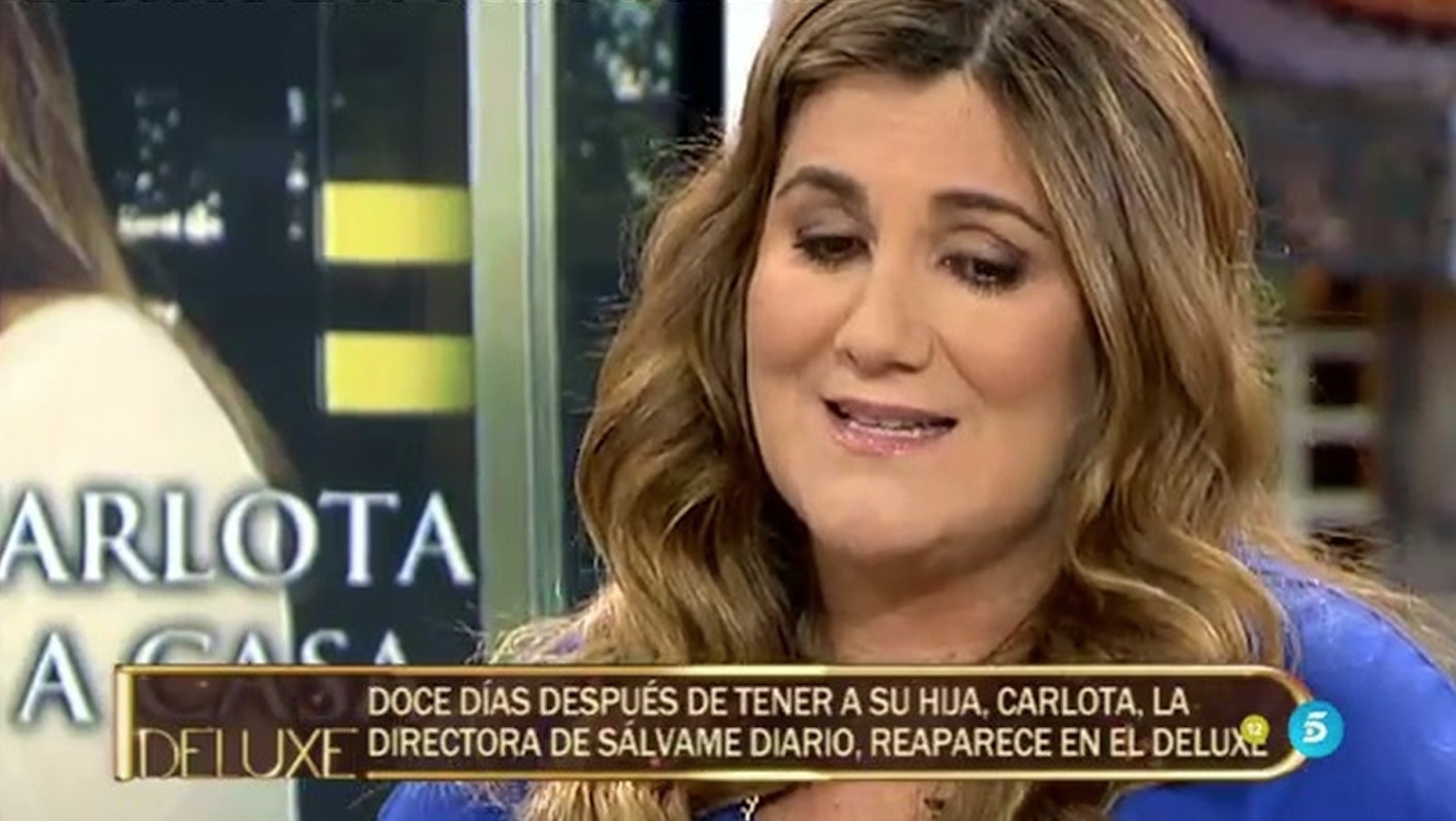 Carlota Corredera en sus comienzos en 'Sálvame' con unos cuantos kilos de más / MEDIASET