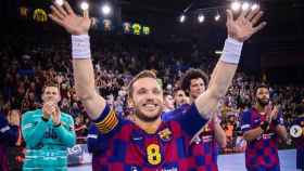 Victor Tomas, celebrando un triunfo con el Barça | FCB