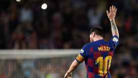 Leo Messi en un choque del Camp Nou / EFE
