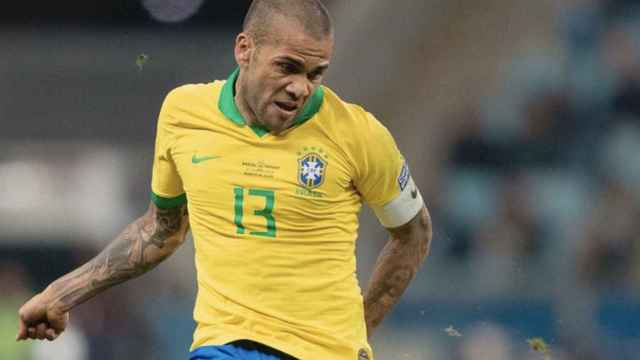 Una foto de Dani Alves durante un partido con Brasil / Instagram