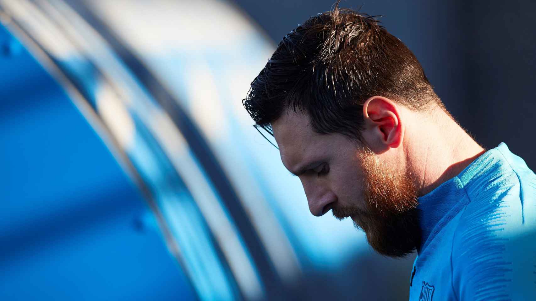 Leo Messi en un entrenamiento con el FC Barcelona / EFE
