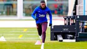 Dembelé, entrenando en su vuelta a Barcelona | FCB