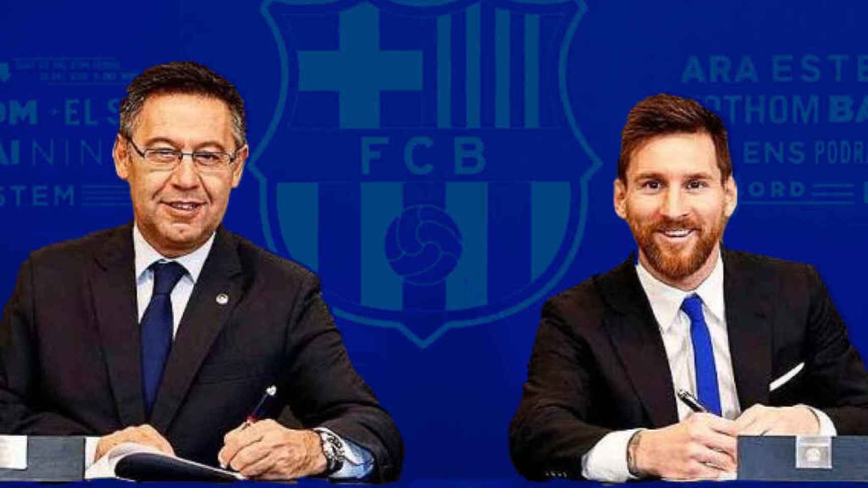 Bartomeu firmó la última renovación de Messi por el Barça / FCB